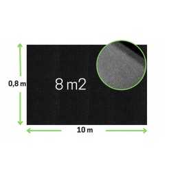 Juoda sodo agrotekstilė tujoms, daržovėms, vaisiams, augalams, 50g UV, 0,8 x 10m