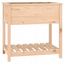 Vidaxl gėlių vazonas su polka 82 5x54x81 cm pušies masyvo