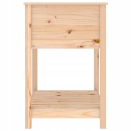 Vidaxl puķu pods ar polku 82 5x54x81 cm priedes masīvkoka