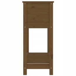 Vidaxl puķu pods ar polkas medus brūns 82 5x34 5x81 cm priedes koks