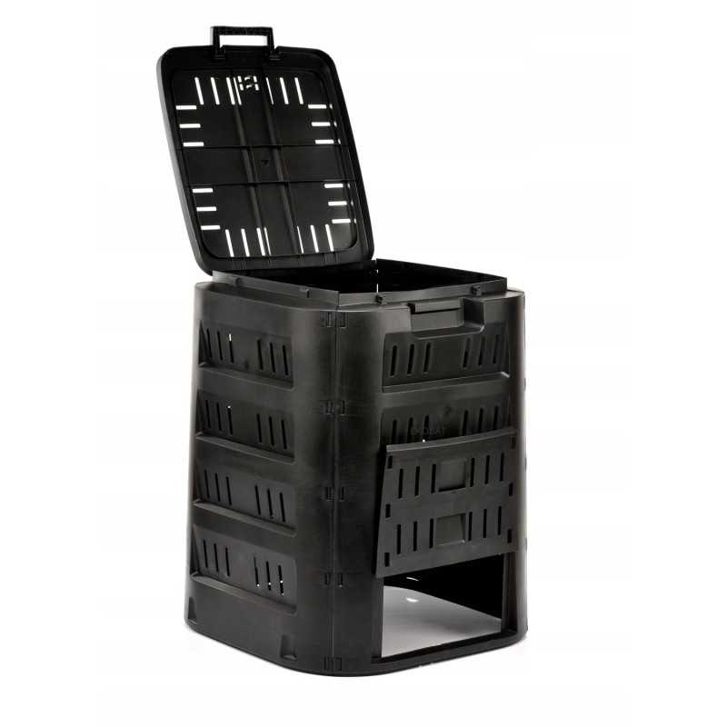 1 kameros komposteris, 220 l, juodas, naujas modelis 2024m