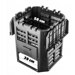 Modulinis sodo komposteris, juodas, ištisus metus