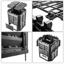 Modulinis sodo komposteris, juodas, ištisus metus