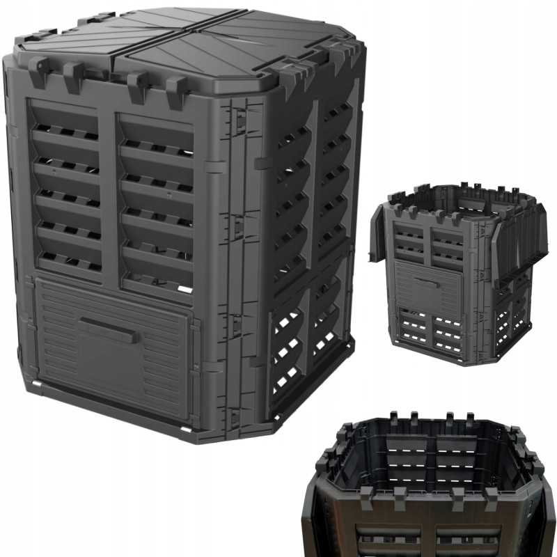 Didelis sodo komposteris, 300l, ekologiškas, modulinis, atsparus šalčiui, eco xl