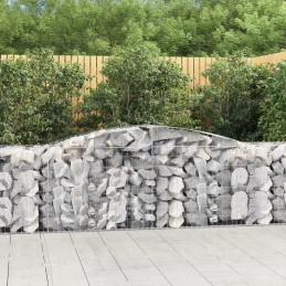 Vidaxl arkinis gabionų krepšys 400x50x80 100 cm cinkuotas geležis