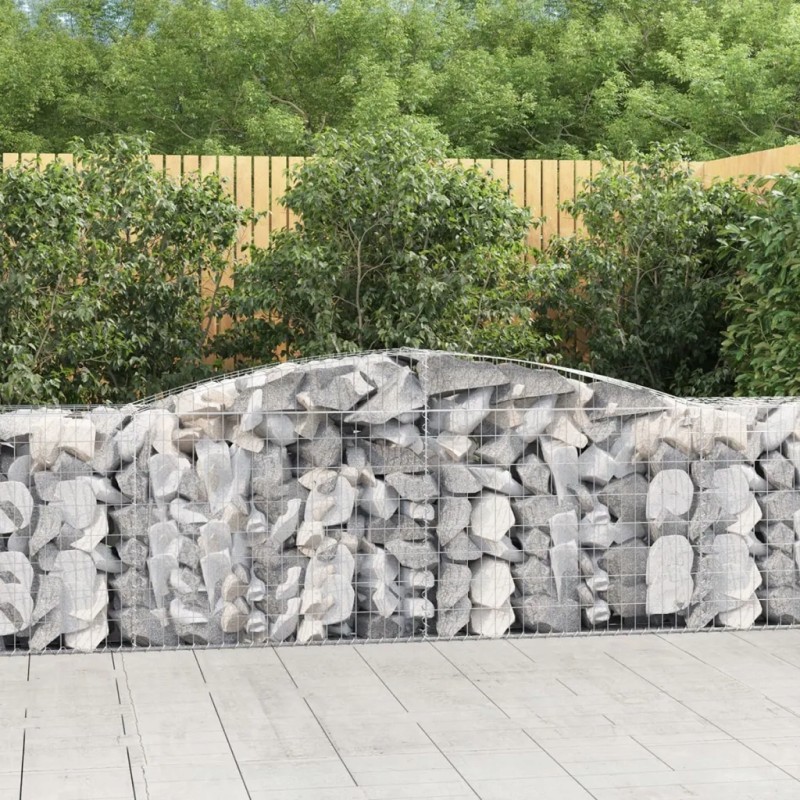 Vidaxl kaarekujuline gabioonkorv 400x50x80 100 cm galvaniseeritud raud