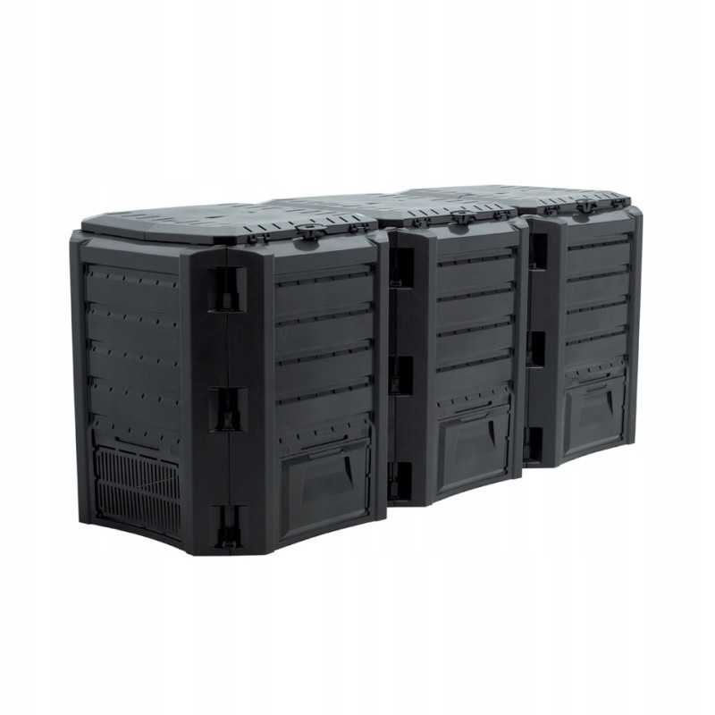 Modulinis šalčiui atsparus komposteris 1200 l, juodas