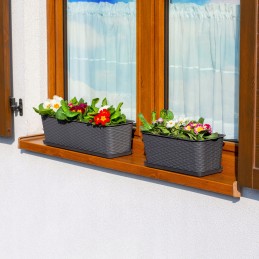 Balkona puķupods, kaste, grafīta statīvs, 40cm
