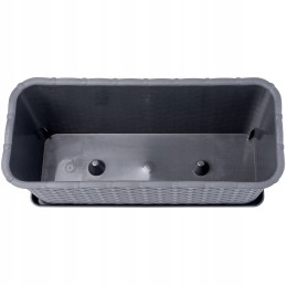 Balcony flowerpot box saucer graphite 40cm
