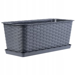 Balkona puķupods, kaste, grafīta statīvs, 40cm