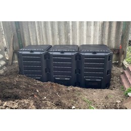 Modulinis šalčiui atsparus komposteris 1200 l, juodas