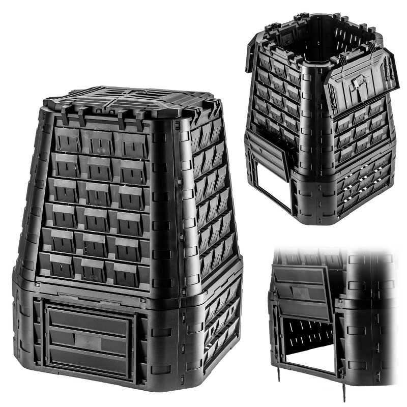 Sodo komposteris, didelis, modulinis, ištisus metus šalčiui atsparios trąšos, 750l