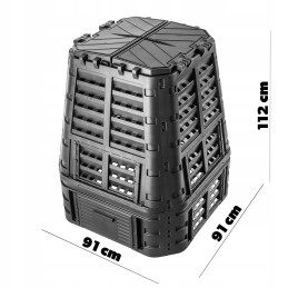 Modulinis sodo komposteris, juodas, ištisus metus, didelis