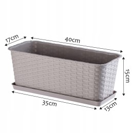 Balkona puķupods, kaste, statīvs, karamele, 40 cm