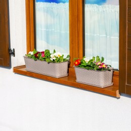 Balcony flowerpot box saucer caramel 40cm