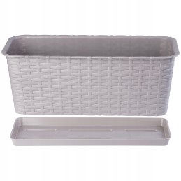 Balcony flowerpot box saucer caramel 40cm