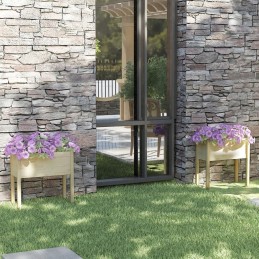 Lumarko garden pots 2 pcs 70x31x70 cm solid
