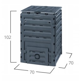 Ištisus metus veikiantis sodo komposteris 450 l eco-master