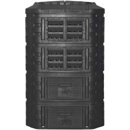 Visus metus veikiantis modulinis komposteris 1120l qbrick black, ventiliacija, laistymas