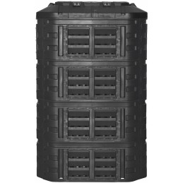 Visus metus veikiantis modulinis komposteris 1120l qbrick black, ventiliacija, laistymas