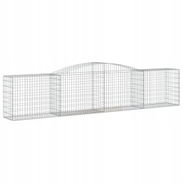 Arched Gabion Basket, 400x50x80/100 cm, Galvanized Iron