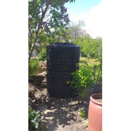 Visus metus veikiantis modulinis komposteris 1120l qbrick black, ventiliacija, laistymas