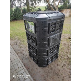 Visus metus veikiantis modulinis komposteris 1120l qbrick black, ventiliacija, laistymas