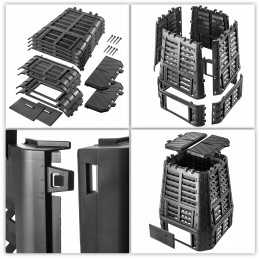 eko sodo komposteris, 1000l, atsparus šalčiui, ištisus metus, sulankstomas