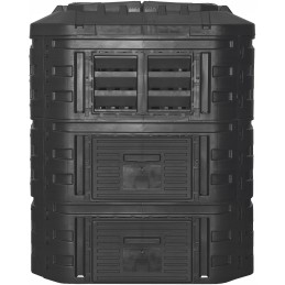 Visus metus veikiantis modulinis komposteris 860l qbrick black, vėdinimas, laistymas