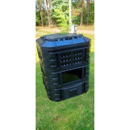 Visus metus veikiantis modulinis komposteris 860l qbrick black, vėdinimas, laistymas