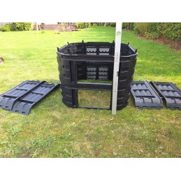 Visus metus veikiantis modulinis komposteris 860l qbrick black, vėdinimas, laistymas