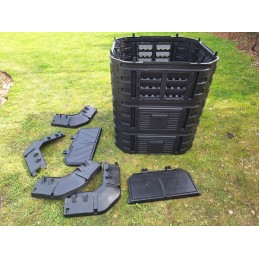 Visus metus veikiantis modulinis komposteris 860l qbrick black, vėdinimas, laistymas