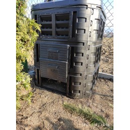 Visus metus veikiantis modulinis komposteris 860l qbrick black, vėdinimas, laistymas