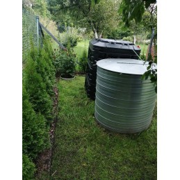 Visus metus veikiantis modulinis komposteris 860l qbrick black, vėdinimas, laistymas