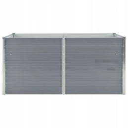 Garden planter, 160 x 80 x 77 cm, galvanized steel, gray