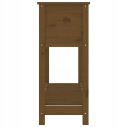 Flowerpot with shelf honey brown 111 5x34 5x81 cm pine wood