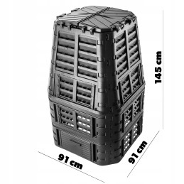 Modulinis sodo komposteris, juodas, ištisus metus, didelis