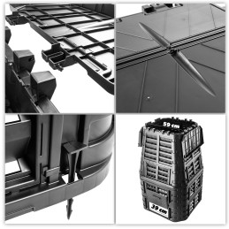 Modulinis sodo komposteris, juodas, ištisus metus, didelis