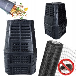 Ištisus metus veikiantis termokomposteris iš plastiko – 1000 litrų talpos.