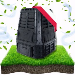 Ištisus metus veikiantis termokomposteris iš plastiko – 740 litrų talpos.