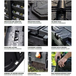 860l komposteris, stiprus ištisus metus veikiantis multikomposteris