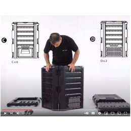 Modulinis komposteris 1200 l juodas iksm1200c