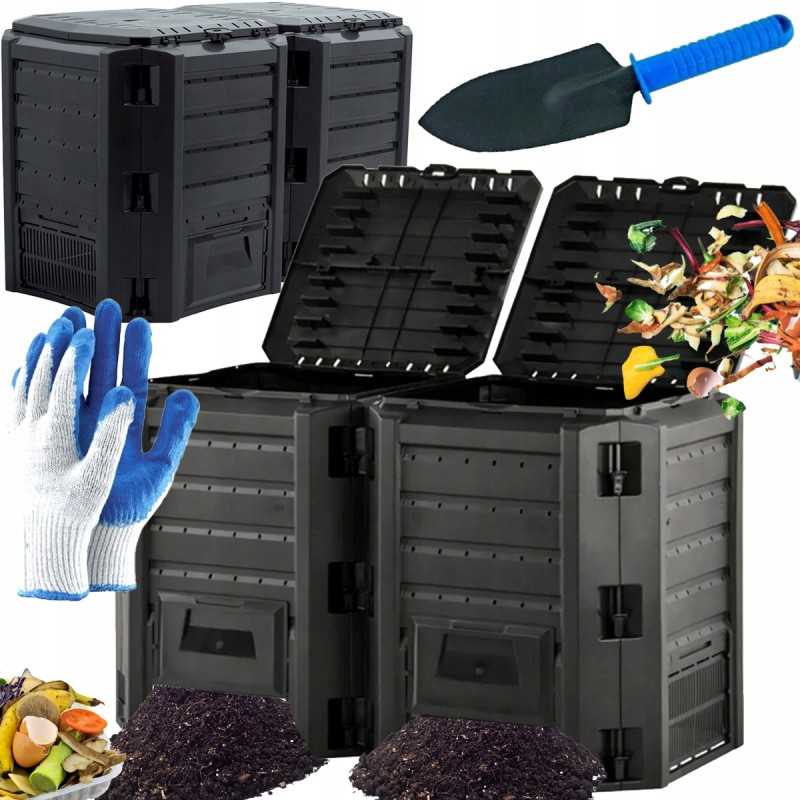 Modulinis komposteris 800 l iksm800c by prosperplast black + nemokamos!