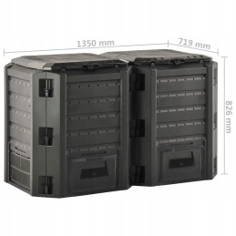 Modulinis komposteris 800 l iksm800c by prosperplast black + nemokamos!