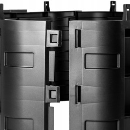 Juodas modulinis sodo komposteris, atsparus šalčiui, trąšų bakas, 1250 l