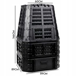 eko sodo komposteris, 1000l, atsparus šalčiui, ištisus metus, sulankstomas