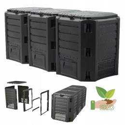 Modulinis komposteris 1200 litrų - juodas
