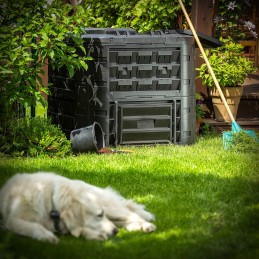 Sodo komposteris, didelis, modulinis, ištisus metus šalčiui atsparios trąšos, 650l