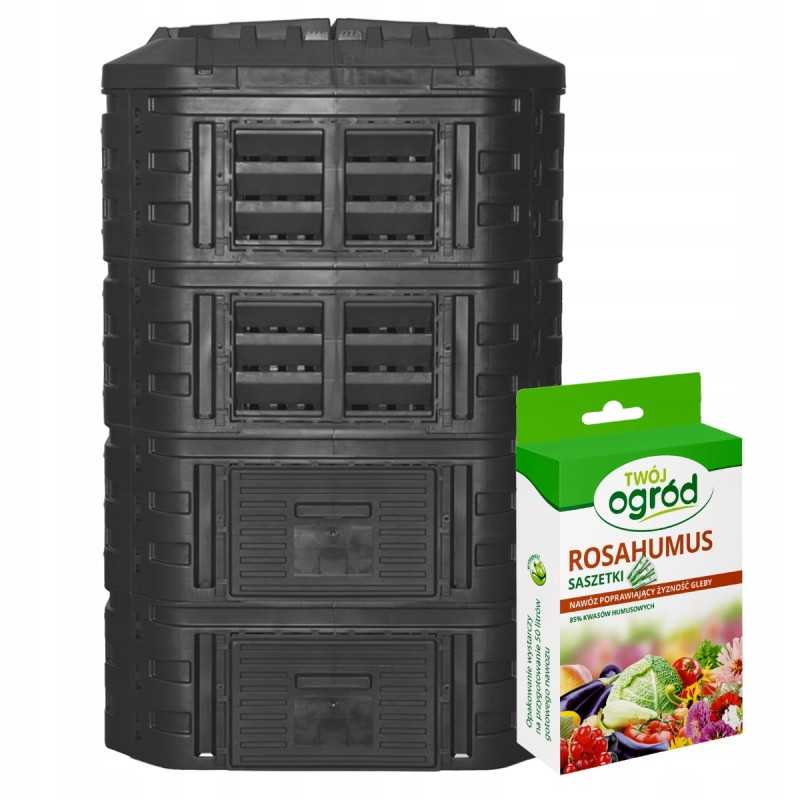 Komplektacija: komposteris 1120l + + rozaumuso trąšos 4x5g