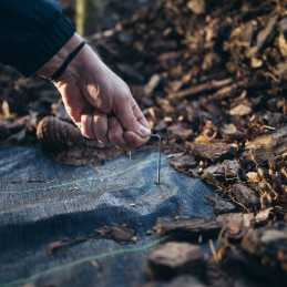 Cinkuoto metalo kilimėlio kaištis 20cm 50 vnt